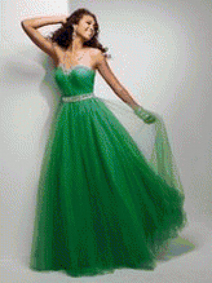 девушка в зелёном - платье, зеленый, девушка - предпросмотр