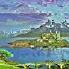 Оригинал схемы вышивки «Замок на воде» (№1268931)