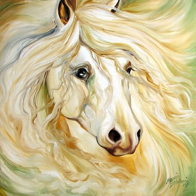 лошадь - лошади, живопись, животные, картины, кони - оригинал