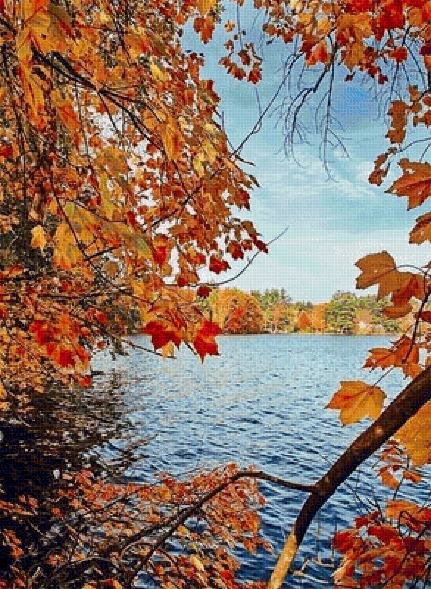пейзаж - природа, осень, река, пейзаж - предпросмотр