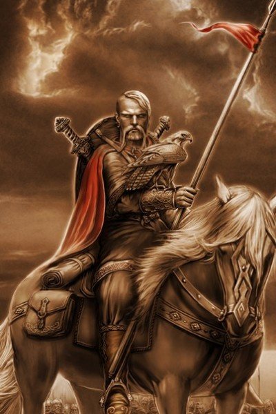 Князь Святослав с соколом - славяне, святослав, воины - оригинал