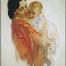 Оригинал схемы вышивки «мама и малыш» (№1280406)