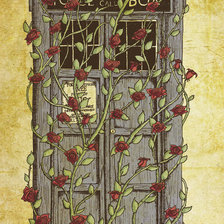 Схема вышивки «Тардис в розах»