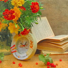 Оригинал схемы вышивки «книга и цветы2» (№1284181)