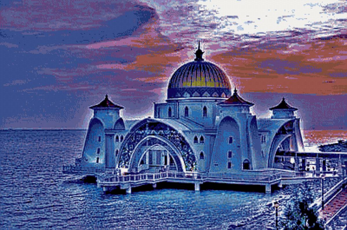 мечеть Селат Мелакка - восток, малайзия, азия, мечеть - предпросмотр
