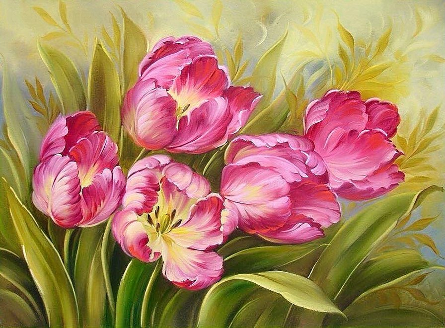 розовое чудо - тюльпан, розовые цветы, букет, тюльпаны - оригинал