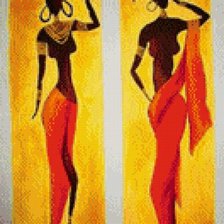Оригинал схемы вышивки «африка дамы» (№1292255)
