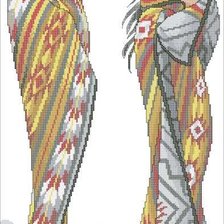 Оригинал схемы вышивки «индейцы» (№1292379)