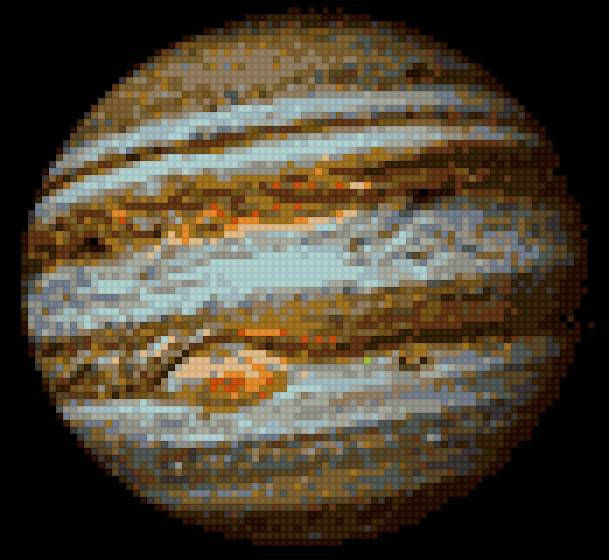Юпитер с Большим красным пятном - планеты, юпитер, космос - предпросмотр