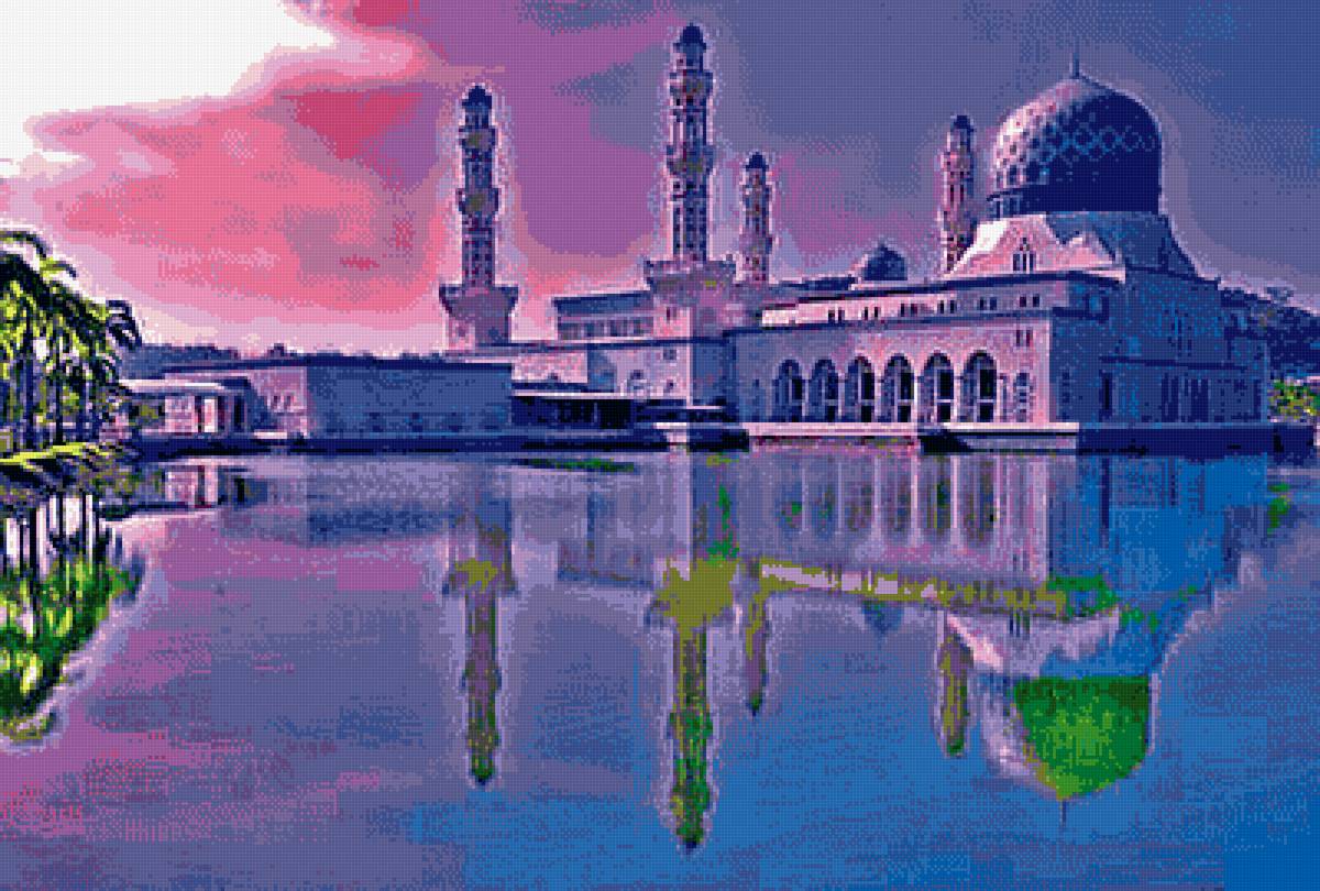 плавающая мечеть Кота-Бару - мечеть, малайзия, восток, азия - предпросмотр