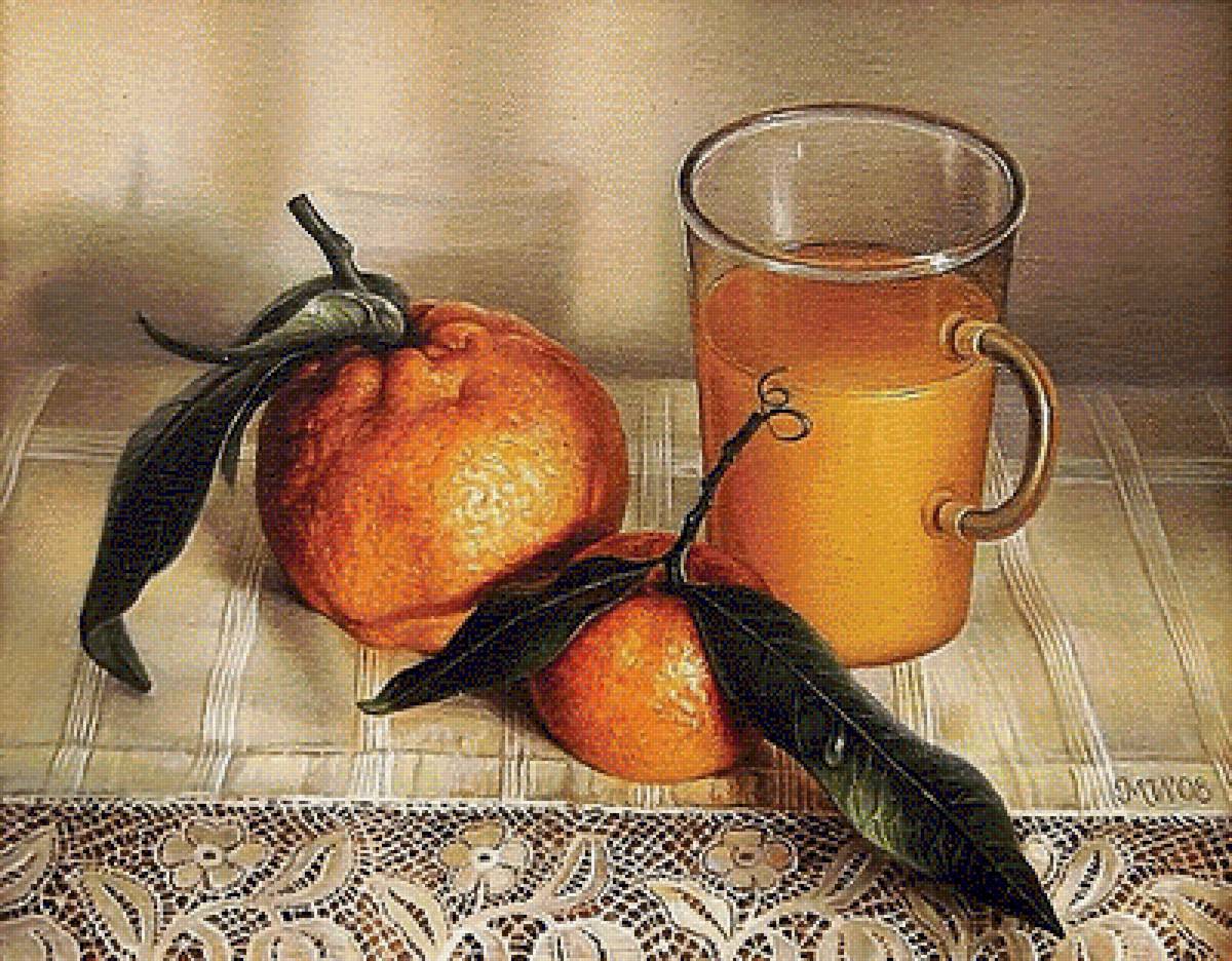 Худ. Мария Ильева. Натюрморт с апельсинами. - живопись., натюрморт, апельсины - предпросмотр