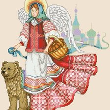 Оригинал схемы вышивки «Ангел России» (№1309155)