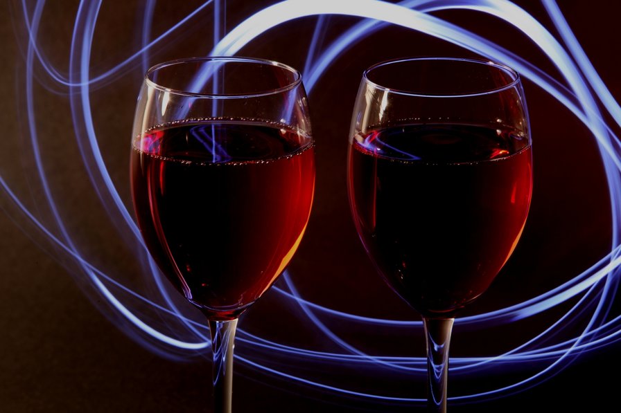 Вино - красный, вино, еда, бокал - оригинал