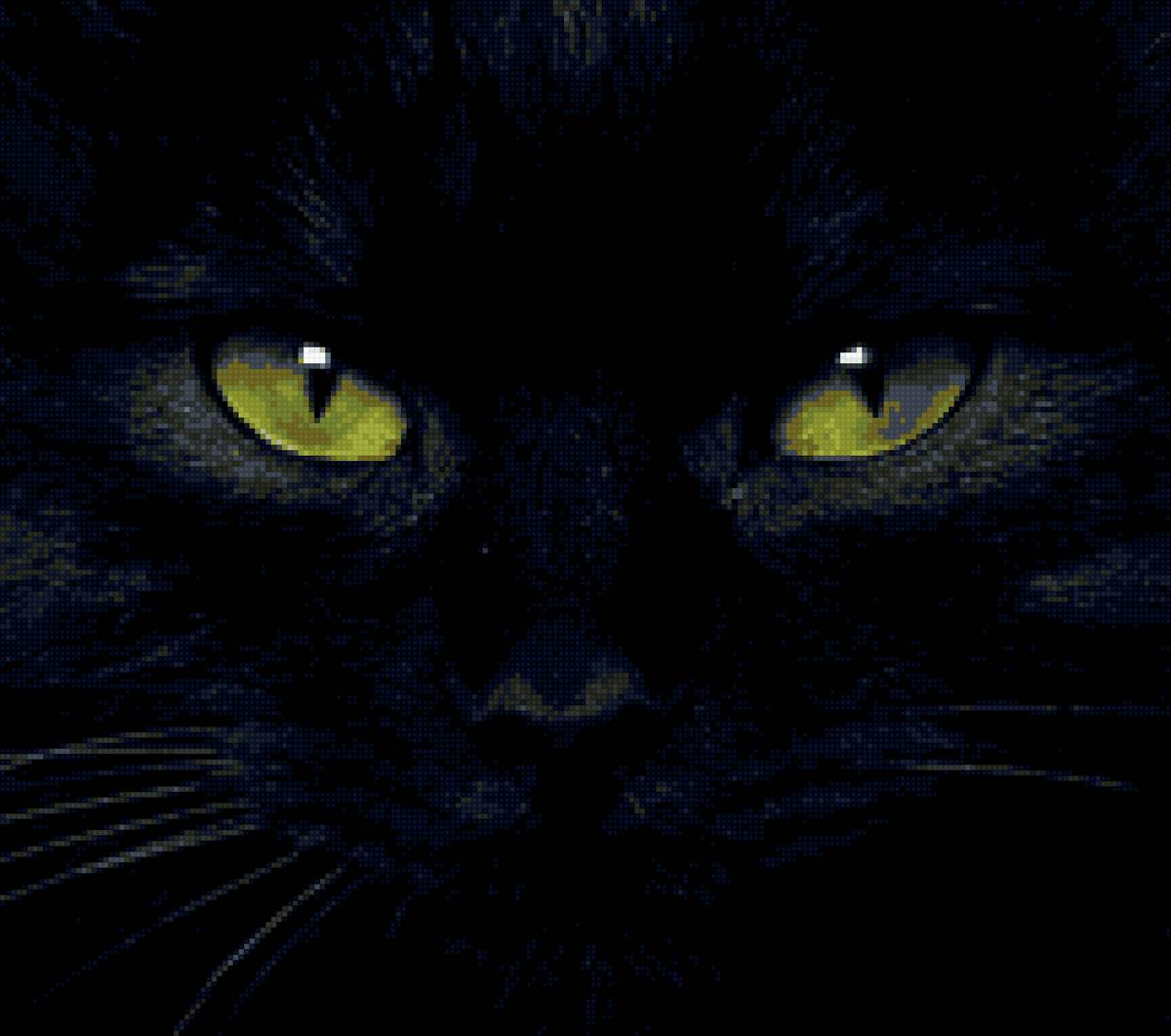 Черный кот 3 - кот, морда, черный, глаза, черный кот - предпросмотр