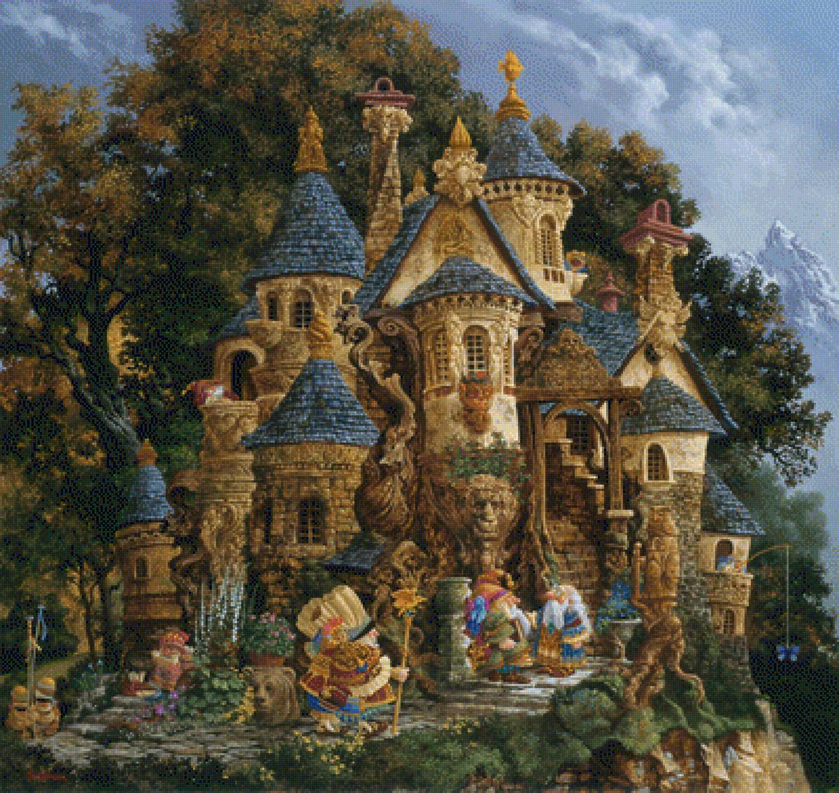 замок гномов - сказочный замок, сказочный домик - предпросмотр