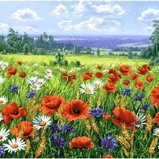 Оригинал схемы вышивки «цветочное поле» (№1322405)