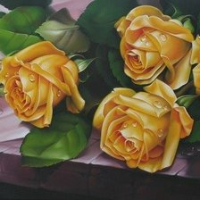 Оригинал схемы вышивки «желтые розы» (№1323146)
