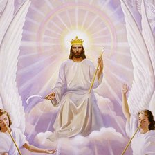 Оригинал схемы вышивки «Исус с ангеломи» (№1327981)