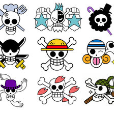 Схема вышивки «Флаги One Piece»