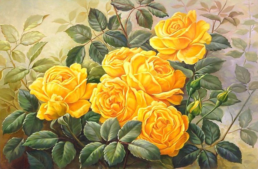 жёлтые розы - цветы - оригинал