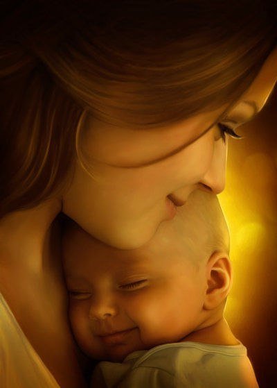 Счастье материнства - ребенок, мама - оригинал