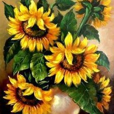 Оригинал схемы вышивки «цветы солнца» (№1331797)