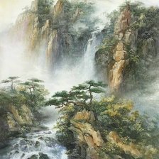 Схема вышивки «Китайский пейзаж»
