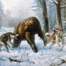 Оригинал схемы вышивки «охота на медведя» (№1332354)