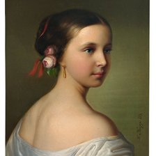 Оригинал схемы вышивки «портрет девушки» (№1333049)