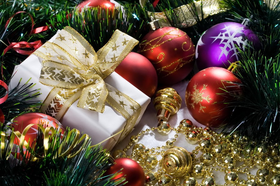 новый год - новый год, шары, праздник, подарки, мишура, елка, радость - оригинал