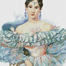 Оригинал схемы вышивки «портрет женщины. Гончарова Н.Н.» (№1336645)