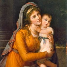 Оригинал схемы вышивки «Мать и дитя» (№1340961)