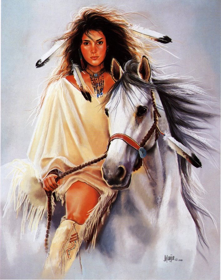 девушка на лошади - всадница, девушка, лошадь - оригинал