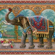 Оригинал схемы вышивки «слон» (№1344282)