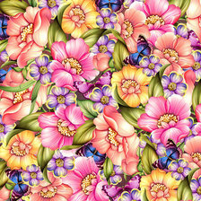 Оригинал схемы вышивки «Цветы» (№1346929)