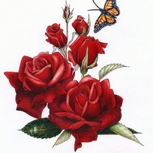 Оригинал схемы вышивки «розы» (№1348341)