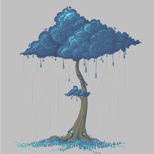 Схема вышивки «Синее дерево»