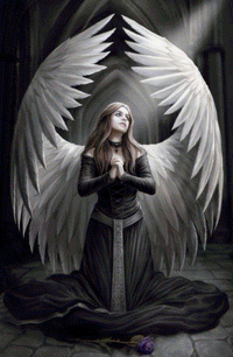 Ангел - ангел, готика, девушка с крыльями - предпросмотр
