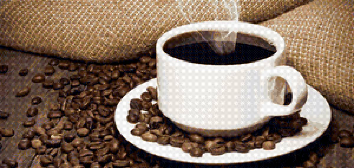 Чашка кофе - зерна кофе, чашка, кухня, на кухню, кофе - предпросмотр