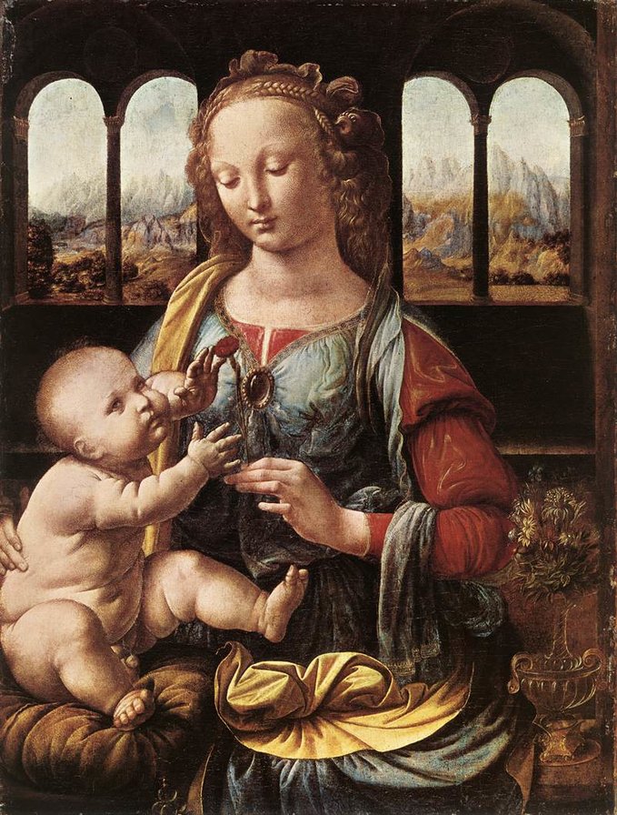 мадонна с ребенком - картины леонардо да винчи - оригинал