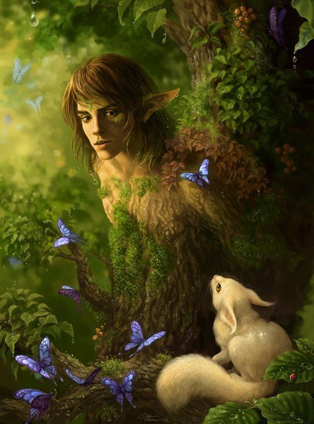 Дух леса - сказки, фэнтази, иллюстрации - оригинал