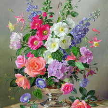 Оригинал схемы вышивки «kvety,váza» (№1360444)