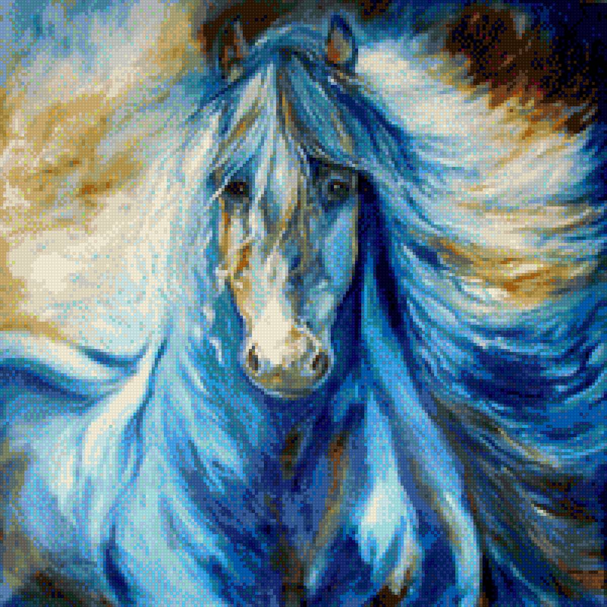 blu horse - предпросмотр