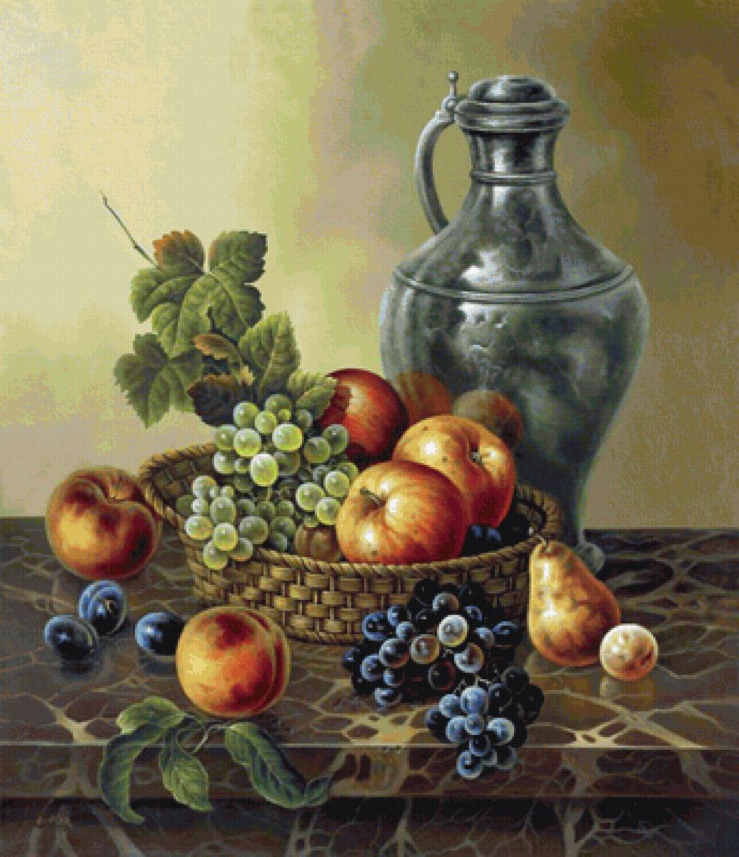 натюрморт с виноградом - ягоды, фрукты, виноград, натюрморт - предпросмотр