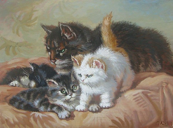 Кошка с котятами - котята, кошка - оригинал
