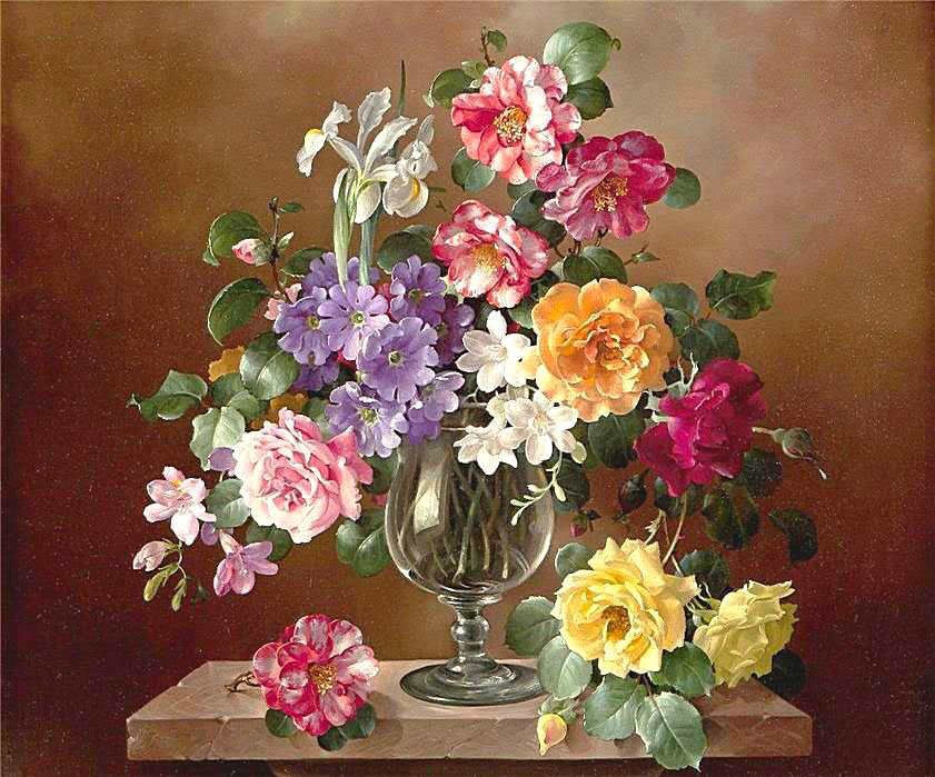 180 - ваза, цветы - оригинал