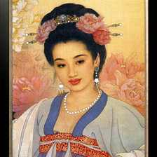 Оригинал схемы вышивки «девушка портрет» (№1368330)