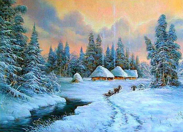 холодная зима - пейзаж, зима, природа - оригинал