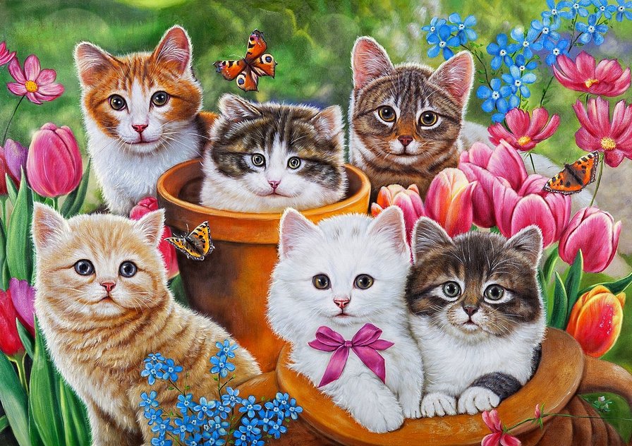 милее кошки - зверя нет - кот, кошки, котята, домашние животные, кошка, котенок - оригинал