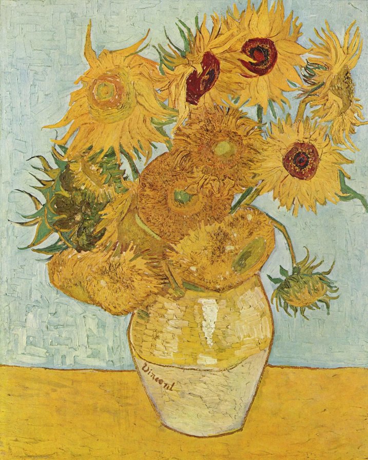 Ван Гог Подсолнухи - цветы, подсолнухи - оригинал